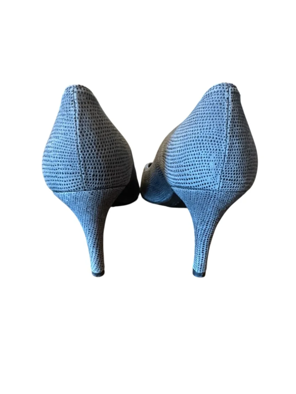 Stuart Weitzman Gray Textured Pointed Toe Pumps Size 9